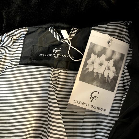 Cashew Flower Sherven X. Quilted Lightweight Womens Black Jacket Size 42 / 6 NWT - Picture 11 of 12